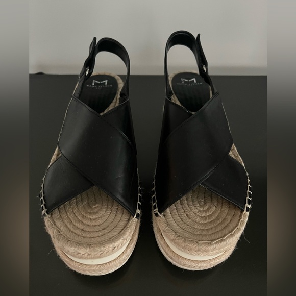 Mark Fisher Wedge Leather Espadrilles - size 8 - Picture 5 of 7